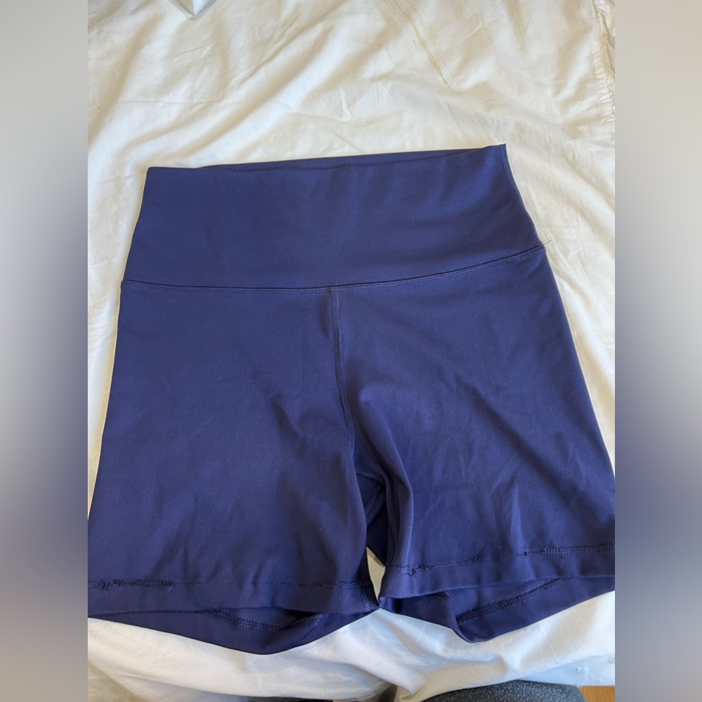 Spandex shorts navy blue